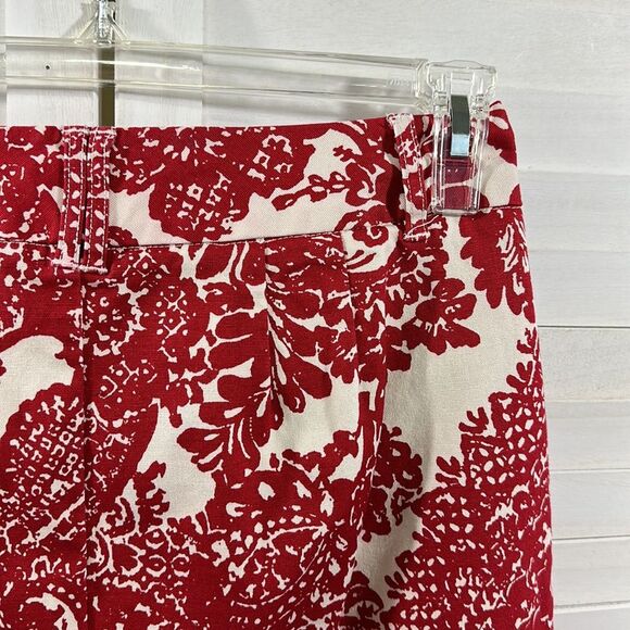 Talbots Skirt 6P Stretch Y2K A-Line Red & White NWOT - Picture 9 of 14